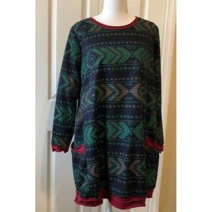 NWT Wang Yi Ge Women's Pull-Over Sweatshirt Dress or Top L